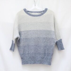 Lowry's Farm knit sweater batwing Japanese brand ombre striped mutted M medium